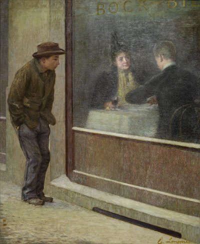 Nälkäisen miehen heijastuksia tai sosiaalisia kontrasteja, 1894. tekijältä Emilio Longoni