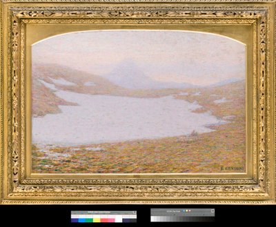 Kevät korkealla vuorella (Vuoret keväällä) Emilio Longonin (1859-1932) maalaus 1912 Yksityinen kokoelma tekijältä Emilio Longoni