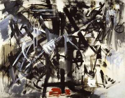 Ristiinnaulitseminen nro 4 (öljy kankaalle) (Contemporary Crucifixion No. 4) tekijältä Emilio Vedova