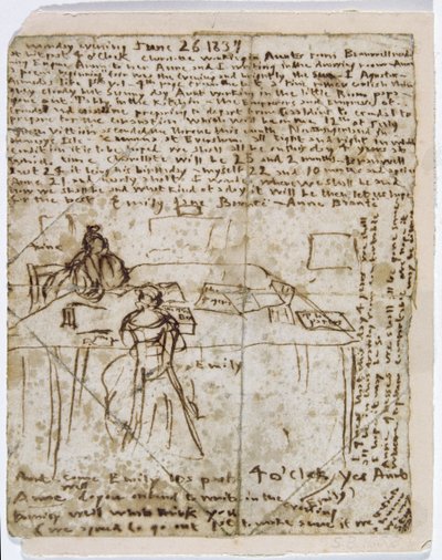 Päiväkirjapaperi, 1837 (kynä ja muste paperille) tekijältä Emily Bronte