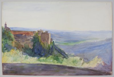 Alhambra, noin 1900. Lyijykynä ja akvarelli tekijältä Emily Sargent