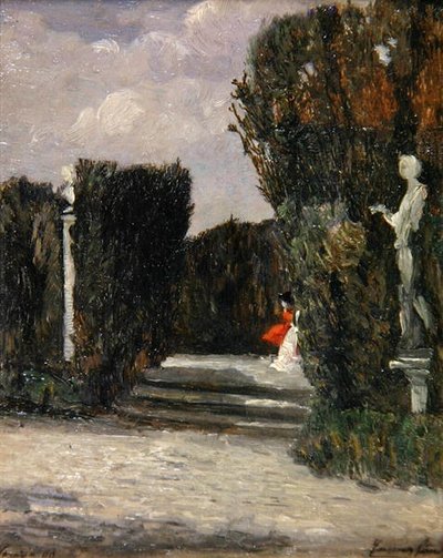 Villa Albani, Rooma (öljy paneelille) tekijältä Emma Ciardi