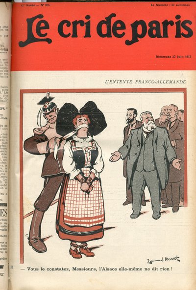 Kansi "" Le Cri de Paris ", Satiirinen väreissä tekijältä Emmanuel Barcet
