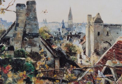 Beaulieu-lès-Loches lokakuu 1880-89 (öljy kankaalle) tekijältä Emmanuel Lansyer