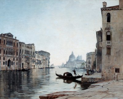 Gondoli Grand Canalilla, 1892. tekijältä Emmanuel Lansyer