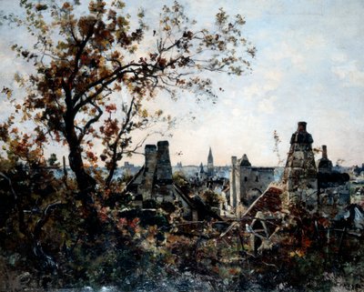Chevalotin torni illalla, 1885 tekijältä Emmanuel Lansyer