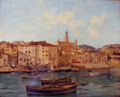 Mentonin satama 1891 (maalaus) tekijältä Emmanuel Lansyer