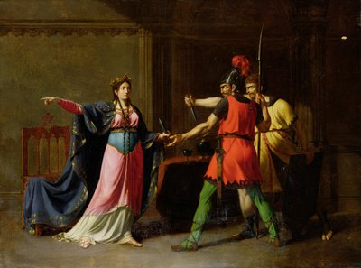 Fredegunde aseistaa Sigebertin salamurhaajat tekijältä Emmanuel Wallet