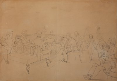 Avdotya Petrovna Jelaginan salonki, 1840-luku tekijältä Emmanuil Alexandrovich Dmitriev Mamonov
