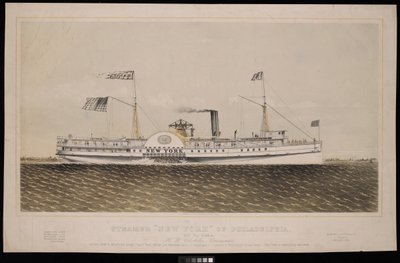 Höyrylaiva New York Philadelphiasta... H W Chisholm, komentaja... tekijältä Endicott Endicott