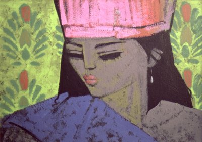 Antoinette (akryyli paperille) tekijältä Endre Roder