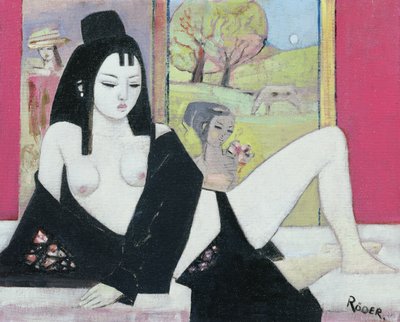 Musta kimono, 2008 (öljy levylle) tekijältä Endre Roder