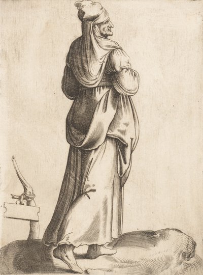 Pukulevy: Talonpoikanainen Espanjasta, n. 1555-58. tekijältä Enea Vico