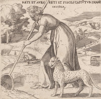 Loukkuun jääminen, n. 1545-50. tekijältä Enea Vico