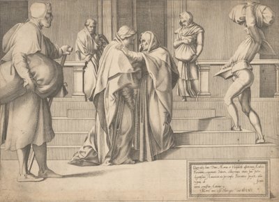Vierailu, 1561. tekijältä Enea Vico.