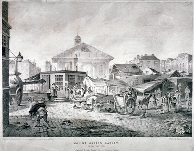 Covent Garden Market, Westminster, Lontoo, 1815 tekijältä Engelmann and Company