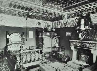 9 Melbury Road: makuuhuone, 1890 tekijältä English Photographer