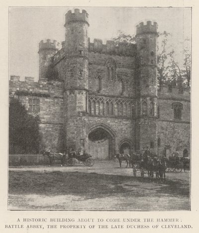 Historiallinen rakennus, joka on tulossa vasaran alle, Battle Abbey, edesmenneen Clevelandin herttuattaren omaisuus tekijältä English Photographer