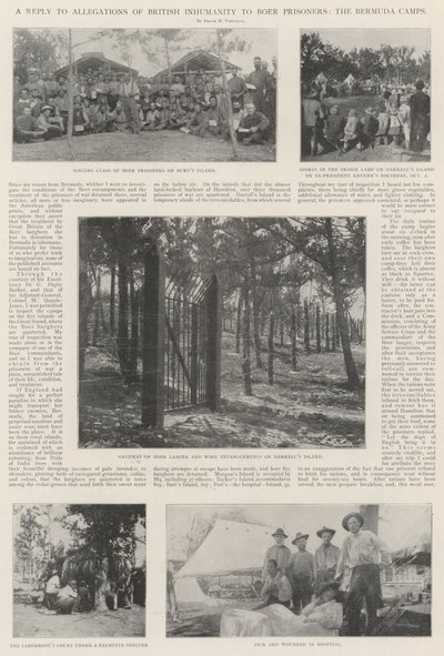 Vastaus syytöksiin brittiläisestä epäinhimillisyydestä Bermudan leireille, buurivangeille tekijältä English Photographer