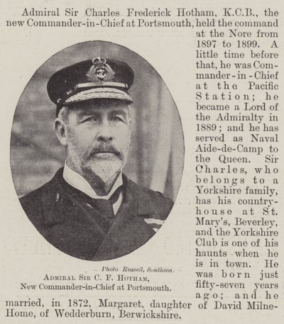 Amiraali Sir C F Hotham, uusi Portsmouthin komentaja tekijältä English Photographer
