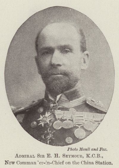 Amiraali Sir E H Seymour, KCB, Kiinan aseman uusi komentaja tekijältä English Photographer