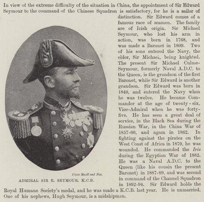 Amiraali Sir E Seymour, KCB tekijältä English Photographer