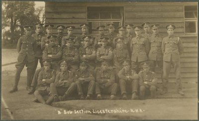 B-alaosasto, Leicestershire Royal Horse Artillery, harjoitusleirillä Dississä, 1914-18 tekijältä English Photographer