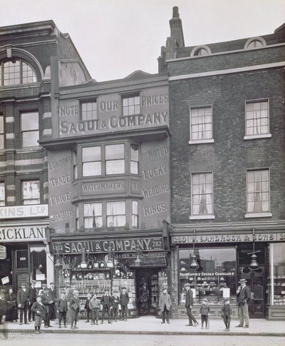 Bishopsgate, Alfred und John Boolin (s. 1850-1900) ja Henry Dixonin (1820-92) Historic London Buildings -rakennuksesta tekijältä English Photographer