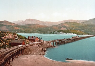 Cadair Idris ja Barmouth Bridge, pubi. noin 1900 tekijältä English Photographer