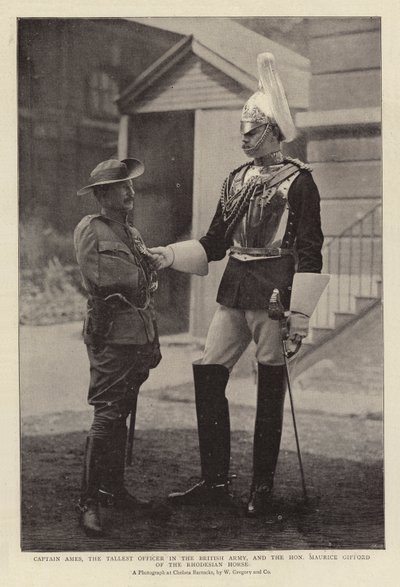 Kapteeni Ames, Britannian armeijan korkein upseeri ja arvoisa Maurice Gifford, Rhodesian Horse tekijältä English Photographer