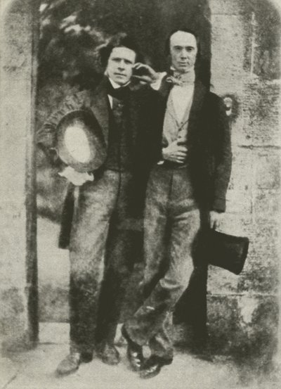 David Octavius Hill (esquerra) i W B Johnstone, director de la Scotish National Gallery (foto b/n) finlandès tekijältä English Photographer