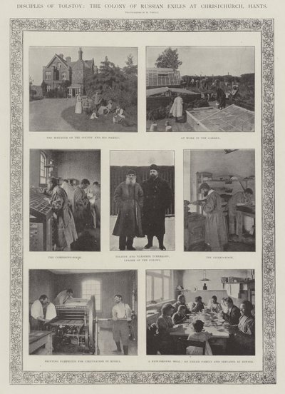 Tolstoin opetuslapset, venäläisten pakolaisten siirtokunta Christchurchissa, Hants tekijältä English Photographer