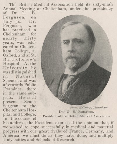 Tri G B Ferguson, British Medical Associationin puheenjohtaja tekijältä English Photographer