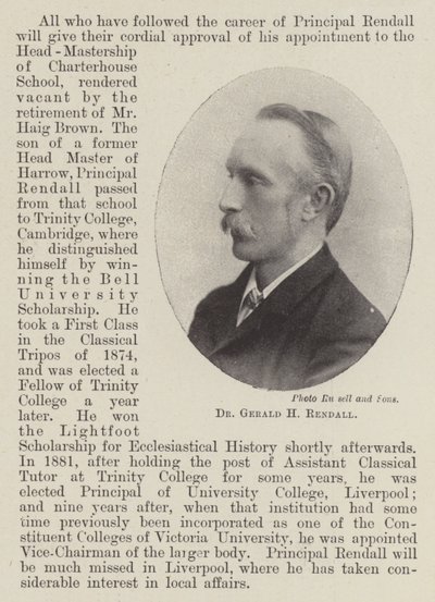 Tohtori Gerald H Rendall tekijältä English Photographer