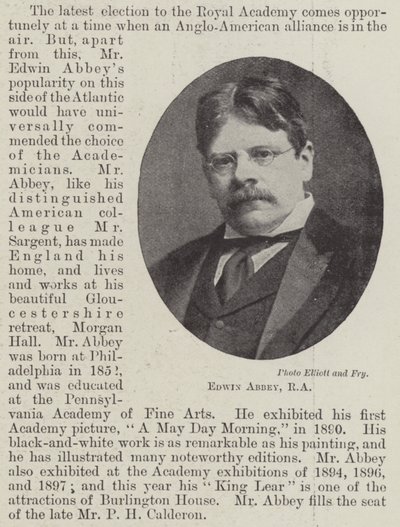 Edwin Abbey, RA tekijältä English Photographer
