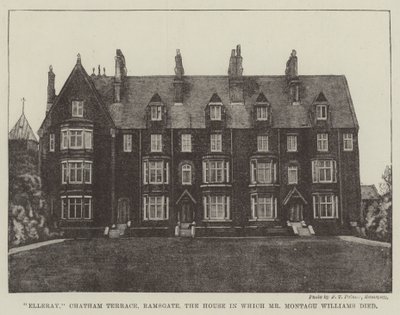 Elleray, Chatham Terrace, Ramsgate, talo, jossa herra Montagu Williams kuoli tekijältä English Photographer