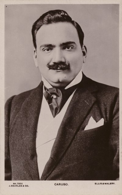 Enrico Caruso, italialainen tenori (1873-1921) tekijältä English Photographer
