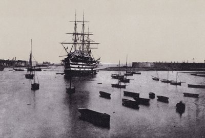 Portsmouthin sataman sisäänkäynti (m/w kuva) tekijältä English Photographer