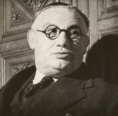 Ernest Bevin, muotokuva, noin 1940 (s/w-kuva). tekijältä English Photographer