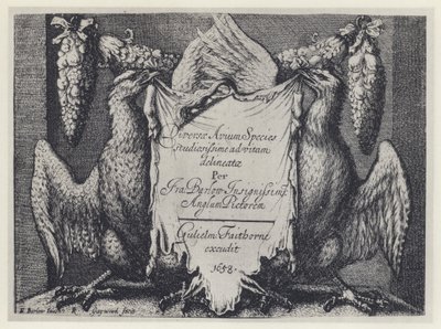 F Barlow, Diversae avium -lajit, G Faithorne 1658 (b/w valokuva) tekijältä English Photographer