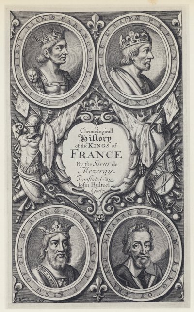 F Eudes de Mezeray, A Chronologicall History of the Kings of France, Tr J Bulteel, T N for T Basset, jne. 1683 (s/w-valokuva). tekijältä English Photographer