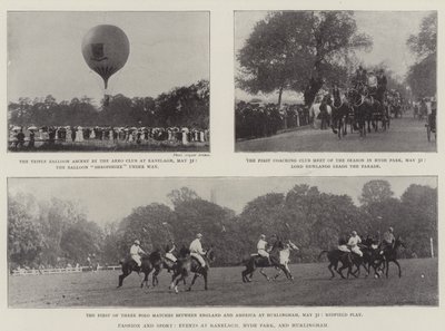 Muoti ja urheilu, tapahtumat Ranelaghissa, Hyde Parkissa ja Hurlinghamissa tekijältä English Photographer