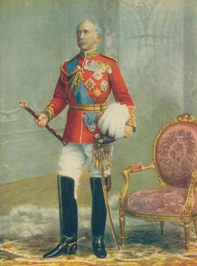 Kenttämarsalkka Viscount Wolseley, armeijan ylipäällikkö. Kenttämarsalkan täydessä asussa. tekijältä English Photographer