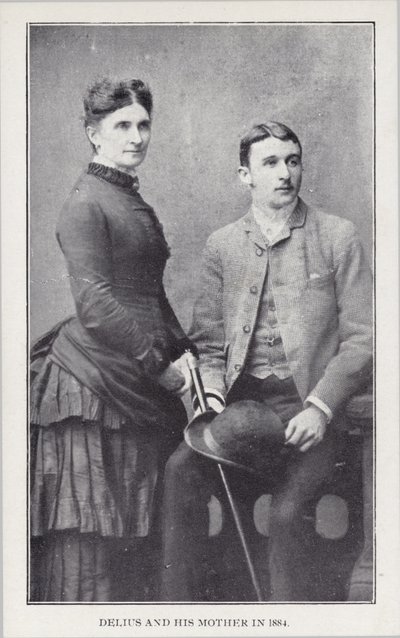 Frederick Delius ja hänen äitinsä vuonna 1884 tekijältä English Photographer