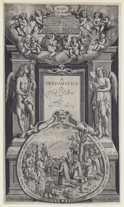 G Wither, Psalterin valmistelu, N Okes 1619 (m/v kuva) tekijältä English Photographer