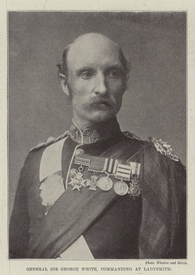 Kenraali Sir George White, komentaja Ladysmithissä tekijältä English Photographer