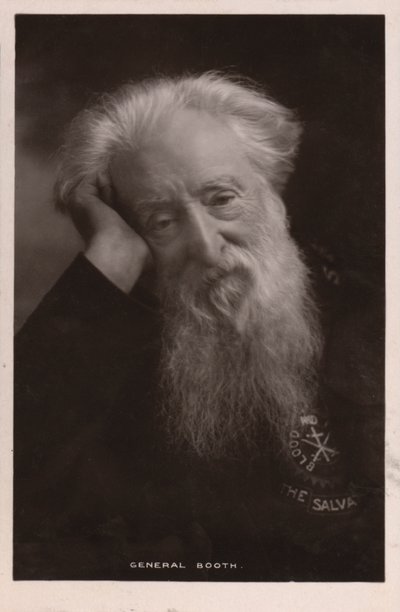 Pelastusarmeijan perustaja kenraali William Booth (s/w-kuva). tekijältä English Photographer