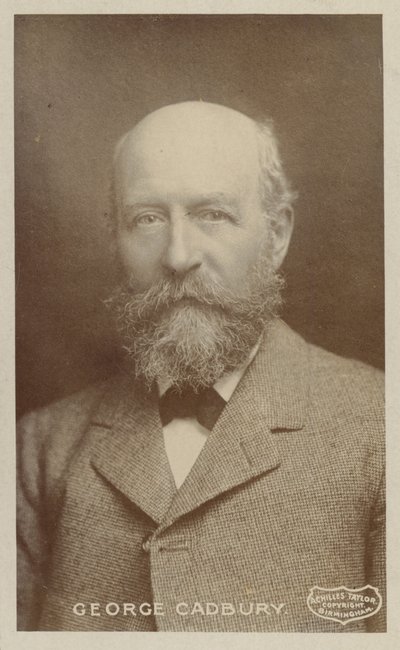 George Cadbury (1839-1922), englantilainen suklaanvalmistaja ja sosiaalisten asioiden kampanjoija tekijältä English Photographer