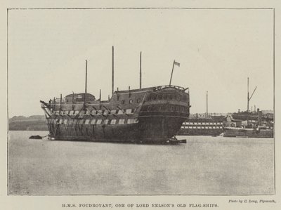 HMS Foudroyant, yksi Lord Nelsonin vanhoista lippulaivoista tekijältä English Photographer