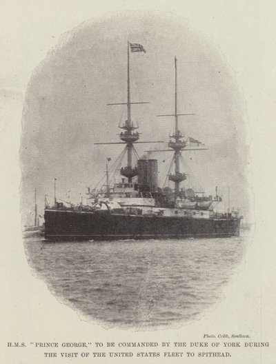 HMS Prince George, Yorkin herttuan komentaja Yhdysvaltain laivaston Spitheadin vierailun aikana tekijältä English Photographer